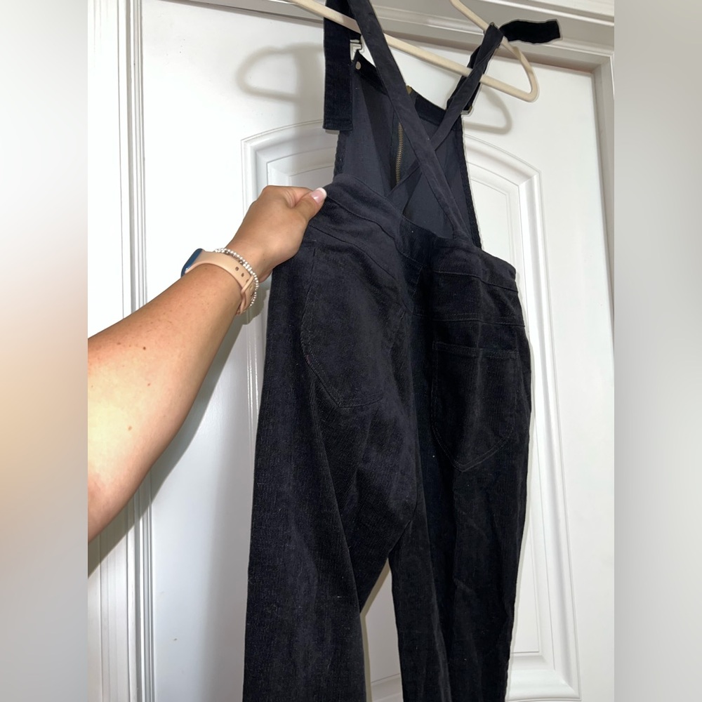 Black Velvet Overalls
